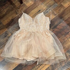 Elegant Cream Mini Dress